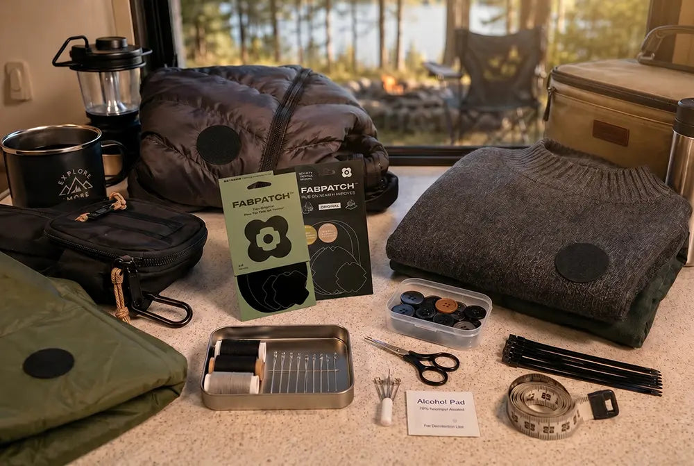 Travel Repair Kit: What to pack for Camping, Road Trips & Winter Getaways this King’s Birthday long weekend. FabPatch